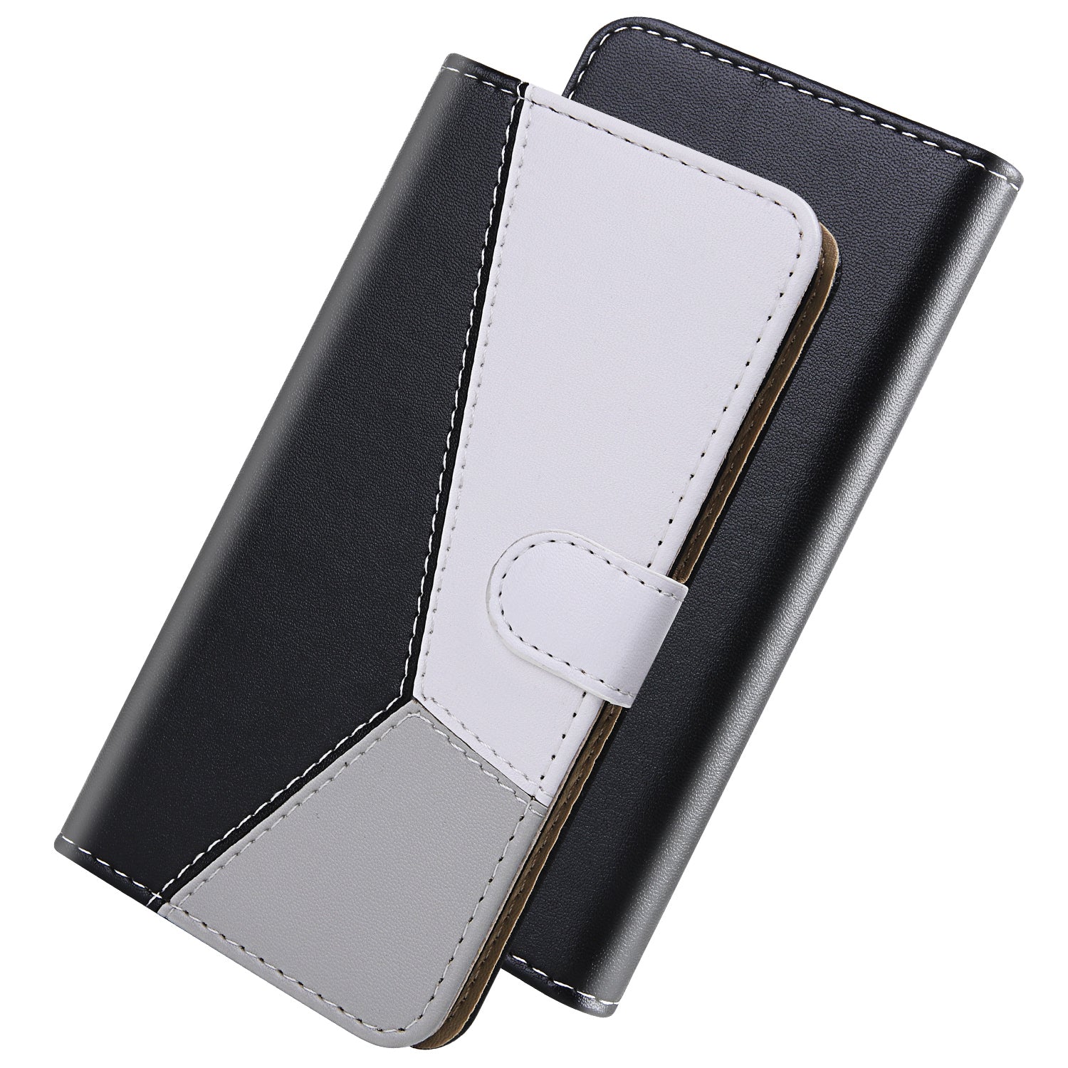 Tricolor PU Leather with Stand Case for Samsung Galaxy S20 FE 4G/FE 5G/S20 Lite/S20 FE 2022 - Black/White/Grey Tricolor PU Leather with Stand Case for Samsung Galaxy S20 FE 4G/FE 5G/S20 Lite/S20 FE 2022 - Black/White/Grey